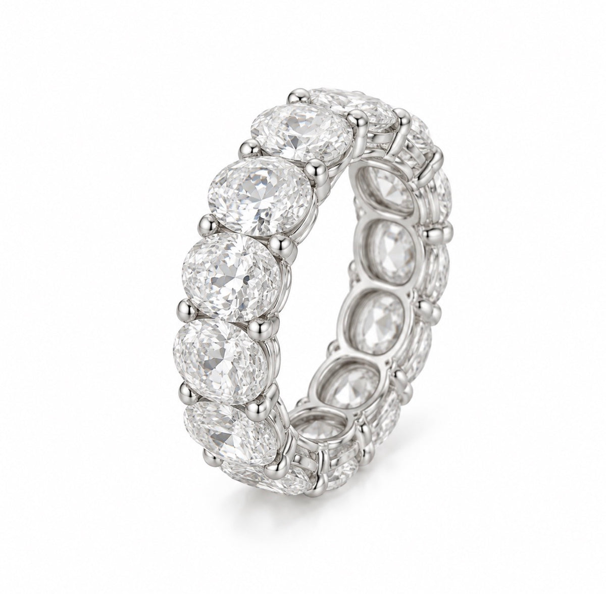 Oval Diamond Eternity Band
