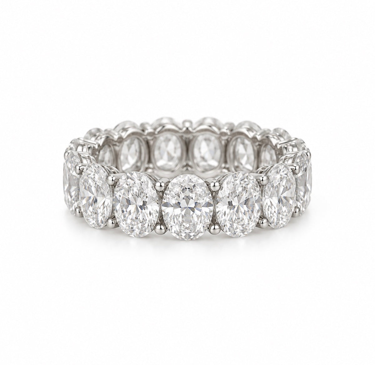 Oval Diamond Eternity Band