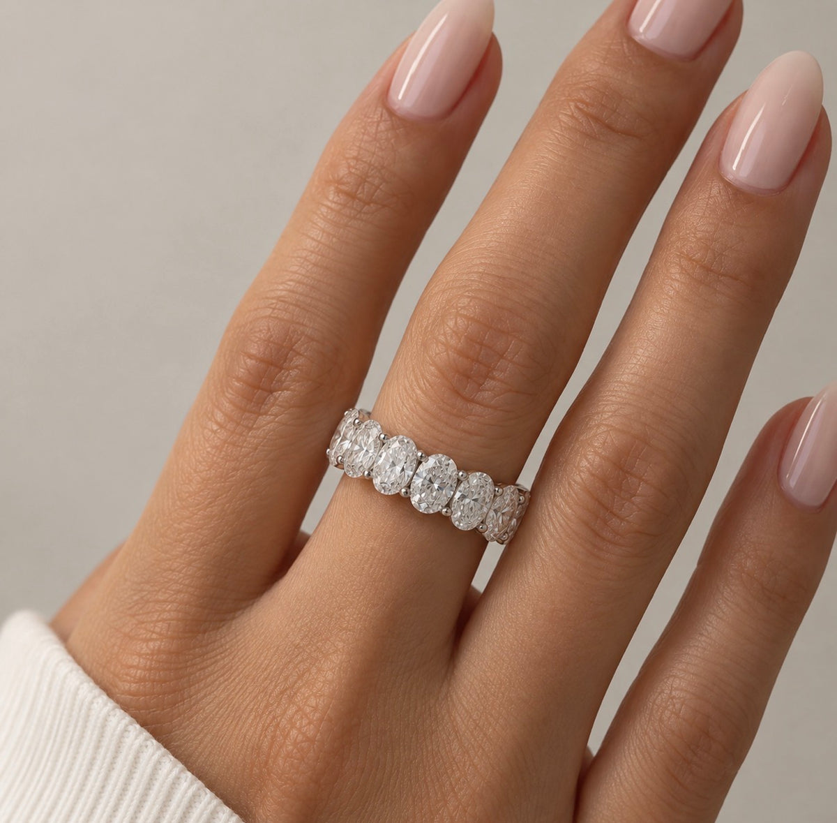 Oval Diamond Eternity Band