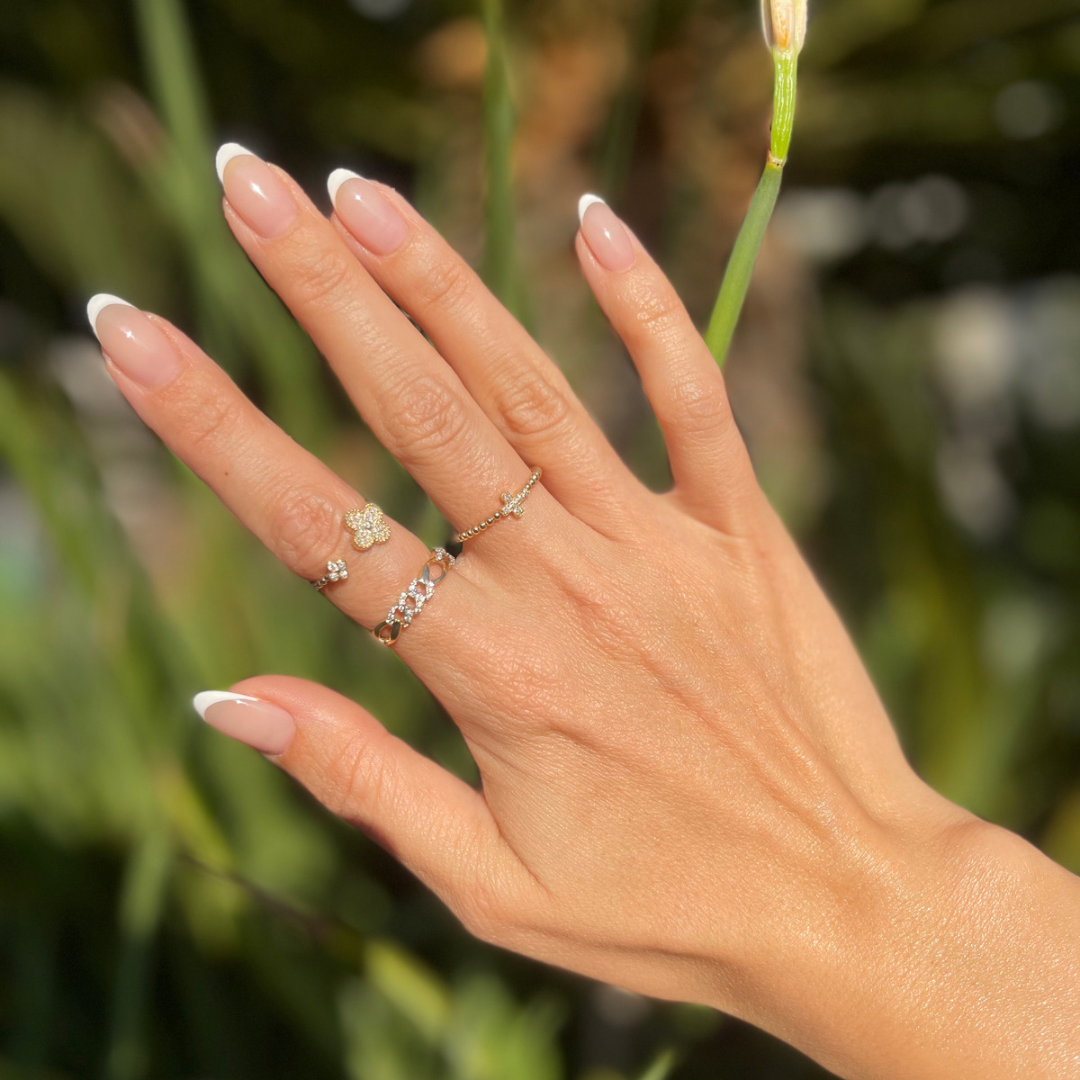 Four leaf sale clover diamond ring