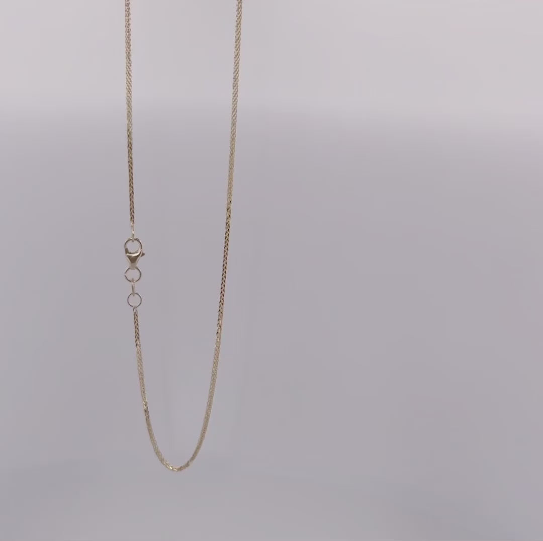 14K Rose Gold 4mm Handcrafted Rolo Chain Necklace 16 Inches | Sarraf.com