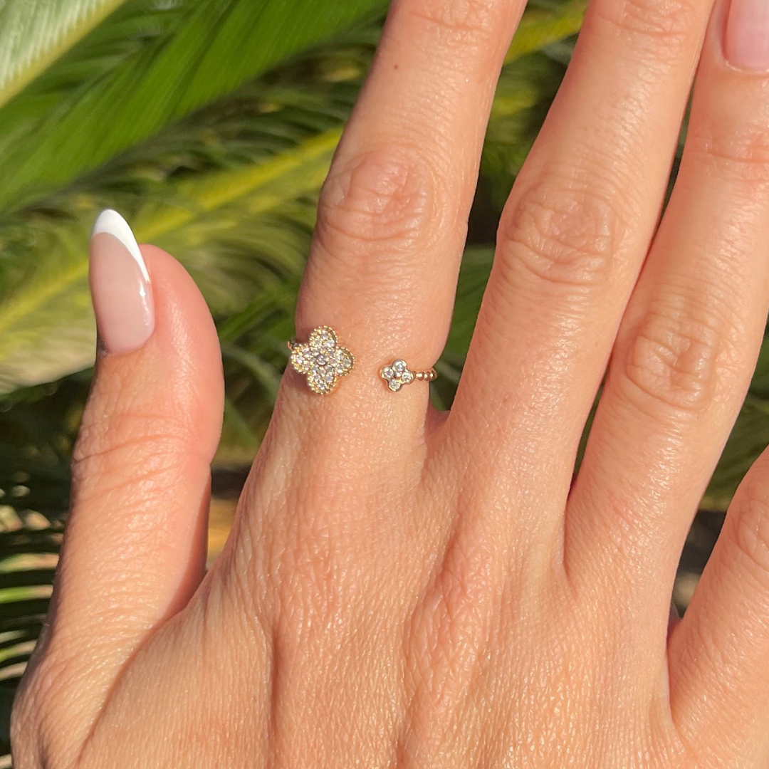 Four-Leaf Clover Diamond Ring – Exotic Diamonds & Jewelry