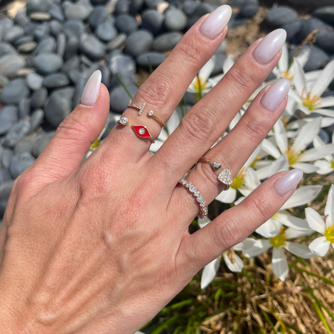 Double Heart Diamond Ring