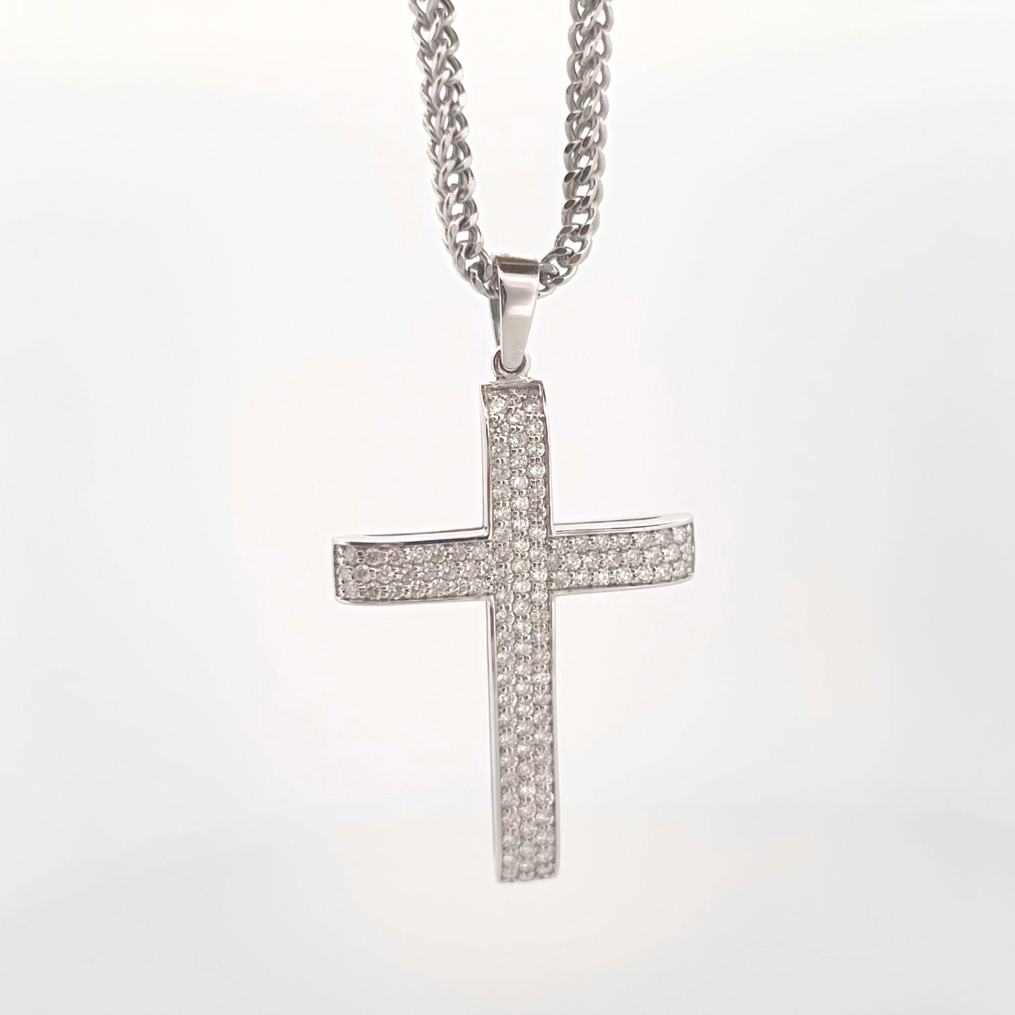 Icy Diamond Cross Pendant