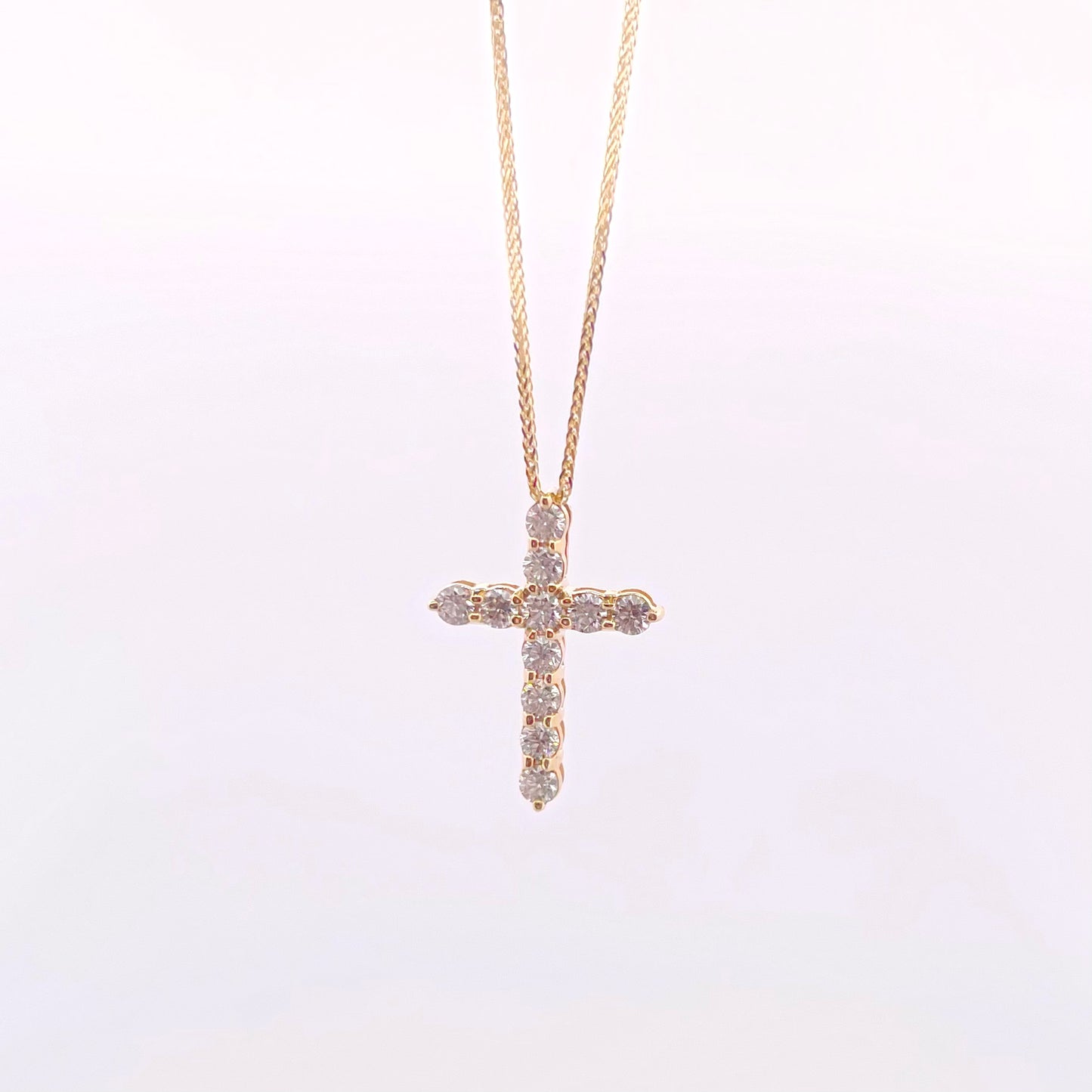 Medium Diamond Cross Pendant