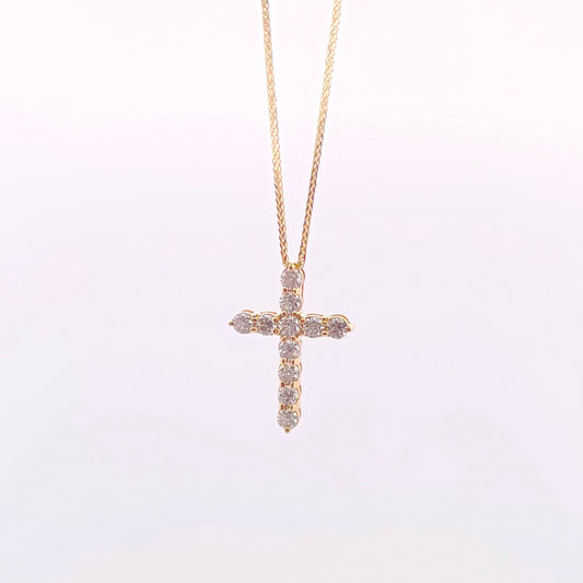 Medium Diamond Cross Pendant