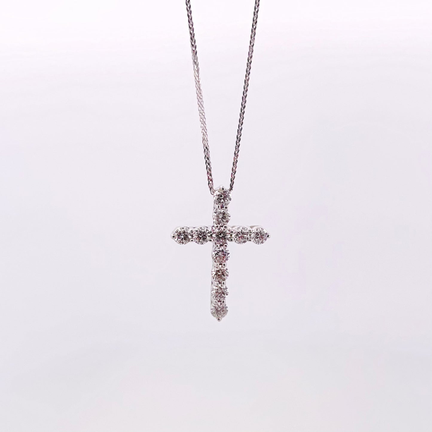 Large Diamond Cross Pendant