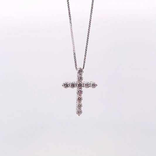 Large Diamond Cross Pendant