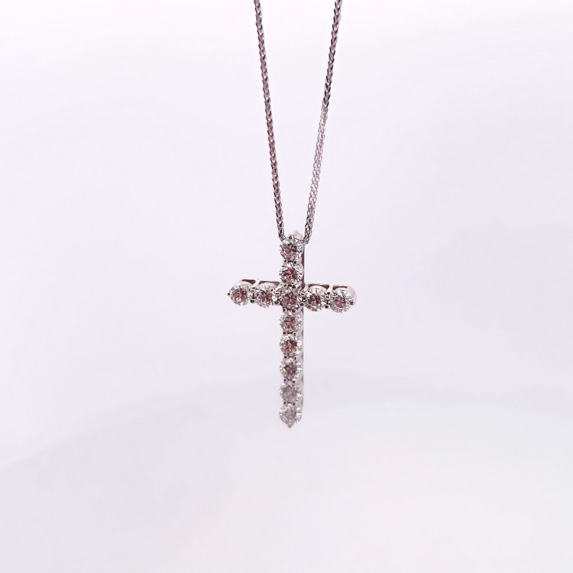 Large diamond best sale cross pendant