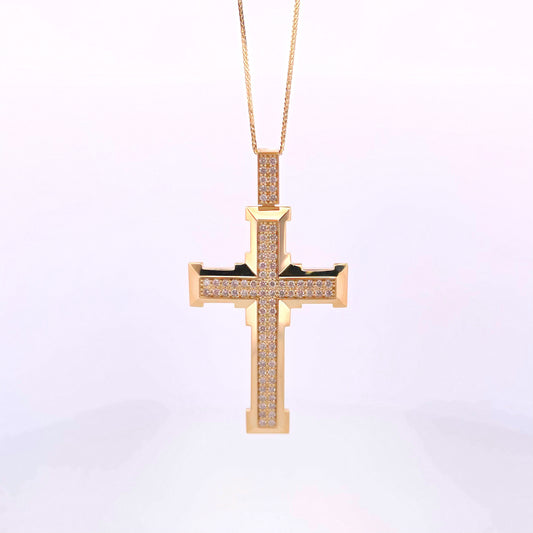 Men's Diamond Cross Pendant