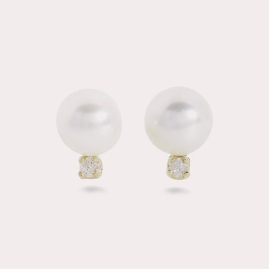 Pearl Diamond Earrings