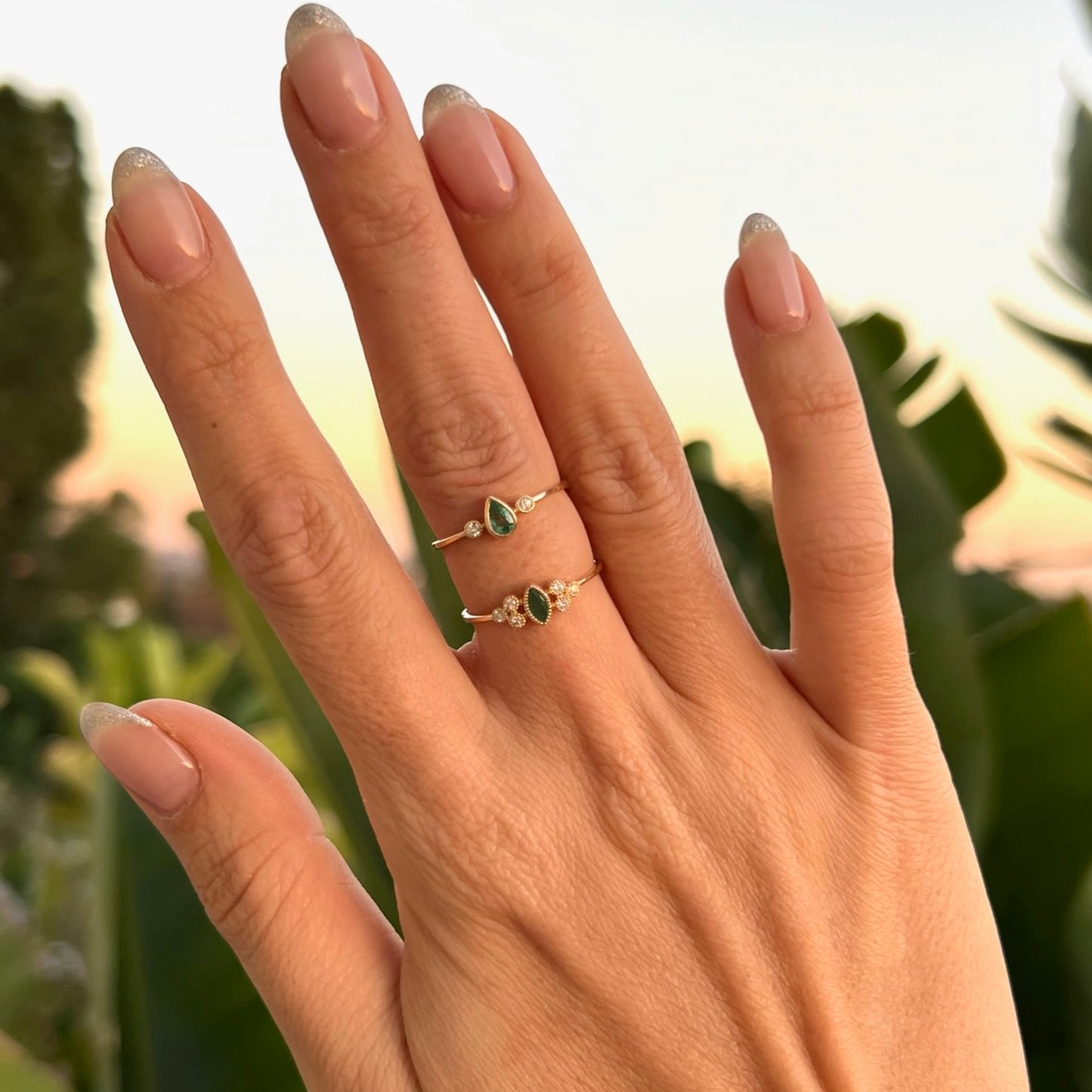 Peridot Pear Shape Ring